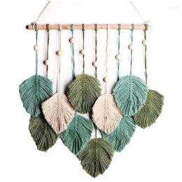 Decorative Figurines Feather Wall Hanging Hand Made Tapestry Boho Decor For Nursery Bedroom Living Room