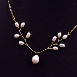 Pendant Necklaces Fashion Party Jewellery Gifts Elegant Women Muslim Handcrafted Y-Shape Pearl Necklace