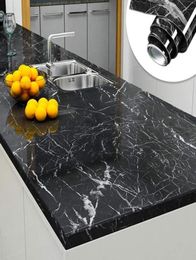 Wall Stickers 3M Marble Waterproof Countertop Sticker Self Adhesive Wallpaper Decorative Film Kitchen Cabinet Contact Paper Home D7125835