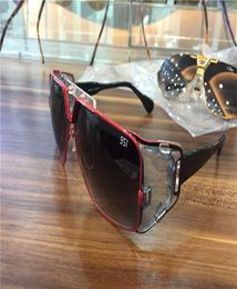 Mens SHIELDS RED BLACK Sunglasses HipHop Vintage sunglasses 951 New with Box2087775