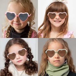 Sunglasses Kids Cute Acrylic Heart Flower UV400 Sunglasses Boys Girls Outdoor Sun Protection Sunglasses Children Eye Protection Glasses