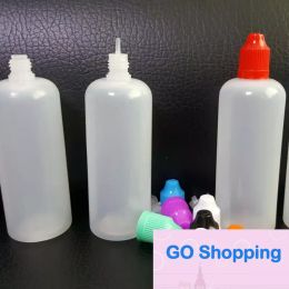 wholesale Bottles PE Soft Translucent Empty LDPE Dropper 120 ml Plastic Bottles With Long Thin Needle Tips Childproof Caps For Vapor Juice Packaging Bottle