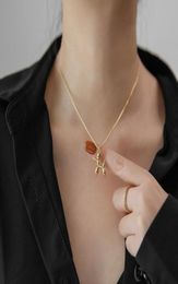 Pendant Necklaces 3D Cute Balloon Dog Deerlet Necklace Stainless Steel Gold Chain Women Jewelry Fashion Elegant Girls Gift5636438