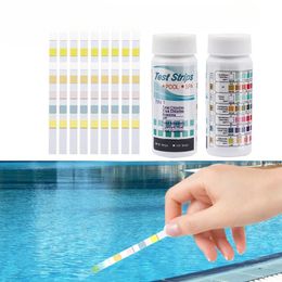 50/100pcs 6/7 In 1 Swimming Pool PH Test Paper Multipurpose Chlorine/PH/Bromine Test Strips Swimming Pool Water Tester Paper