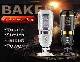 Vibrations Automatic Masturbation Cup Piston Rotating Sucking Male Masturbator Artificial Vagina Real Pussy Sex Toys For Men P08252236399