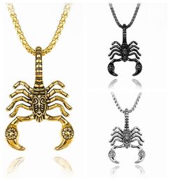 9Pcs Alloy Scorpion Pendant Necklace Men Women Hip Hop Long Chain Punk Rock Jewellery Gift4179314