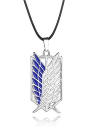 Anime Peripheral Pendant Cosplay Necklace Attack on Titan Scout Regiment Logo Leather Necklace Survey Corps Accessories Jewelry8897585