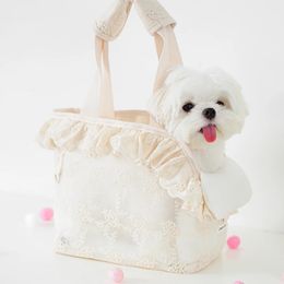 Onecute Puppy Dog Walking Pets Accessories Bags Lace Handheld Shoulder for Cute Chihuahua Products 240422