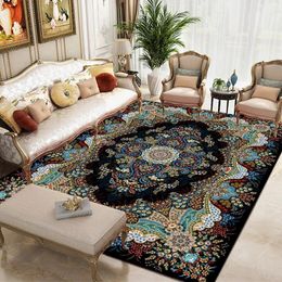 EuropeanStyle Persian Carpet Living Room Large Area Turkish Sofa Coffee Table Rug Home Bedroom Bedside Floor Mat 240508