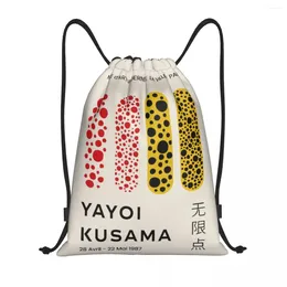 Shopping Bags Custom Yayoi Kusama Abstract Art Drawstring For Training Yoga Backpacks Men Women Sports Gym Sackpack