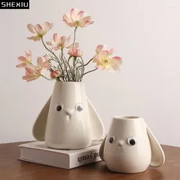 Vases Creative Ceramic Vase Flower Pots Decorative Flowers Arrangement Desk Decoration Porcelain Modern Home Decor