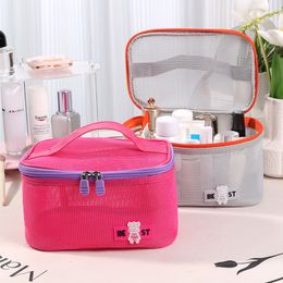 Holiday open lid cosmetic bag business trip travel storage bag cosmetic bag manufacturer cosmetic bag large capacity high-end sense