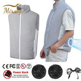 Cold Wind Vest Ice Vest Summer Air Cooling Vest Fan Vest Air-conditioned Clothes Workwear Sport Outdoor Fishing Cool Jacket 240507