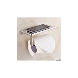 Toilet Paper Holders Design 1 Pc Stainless Steel 304 Roll Mobile Phone Holder With Shelf Towel Rack Tissue Boxes Bathroom Accessory Dhfb0