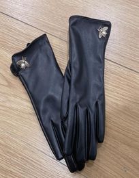 HBP Winter and Autumn Women039s Pu Leather Gloves Full Finger Metal Warm Mittens 2208017706360