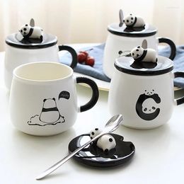 Mugs Cute Lazy Panda Cup Ceramic Mug Nice Animal Black And White Gift