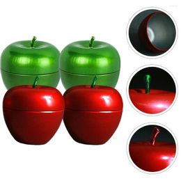 Storage Bottles Tea Jars Apple-shaped Candy Dried Fruit Holder Loose Leaf Coffee Tin Canister Bread