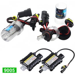 Xenon Bulb 9005 8000K Bundle with 55W Error Free Slim Ballast Car 4300K 6000K 12000K Replacement Halogen Light Bulbs