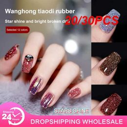 Nail Gel 20/30 pieces of nail polish glue reflective gel glitter art semi permanent varnish Q240507