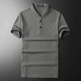 Men's Polos Mens new classic polo shirt short sleeved designer brand summer casual T-shirt button neckline oversized M-5XL Q240508