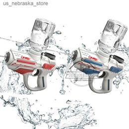 Sand Play Water Fun Electric water gun toy for children long-distance electric spray space pistol adults summer outdoor beach swimming pool Q240408