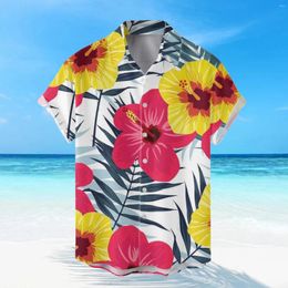 Men's Casual Shirts Summer Beach Digital Printed Shirt Big And Tall Mens Tops