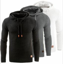 More Colours Hooded Sweatshirts Men Longsleeved Plaid Jacquard Weaving Mens Hoodie Comfortable Soft Leisure Coat Trendy Sports Dai8775741