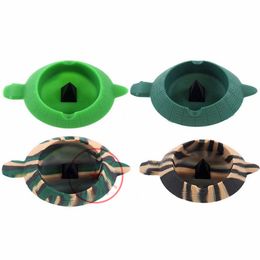 Colourful Turtle Silicone Smoking Ashtray Desktop Tobacco Cigarette Cigar Tips Support Portable Dabber Easy Clean Container Bracket Holder Bong Soot Ash Ashtrays