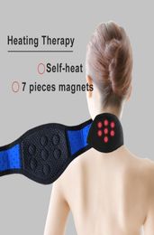 Tourmaline Neoprene Neck Support Brace Magnetic Therapy Wrap Protect Band Tourmaline Heating Pads For Neck Pain3534400