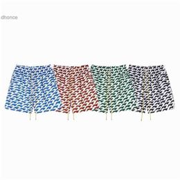 Men's and Women's Trends Designer Fashion 24s Brand Rhude Micro Label Letter Geometry Block Color Shorts Mens Womens High Street Beach Pants