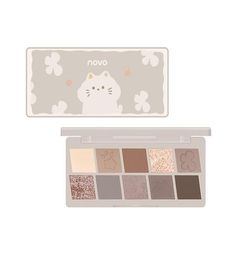 Cute Eyeshadow Palette 10 Colour Matte Shimmer Glitter Long lasting Animal Cartoon Makeup Suitable for Daily and Festival Gift for 5045828