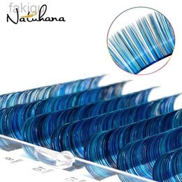 False Eyelashes Natuhana mixed color eyelashes extend high-quality eyelashes mink fake personal rainbow colors 8-14 mixed eyelashes natural makeup d240508