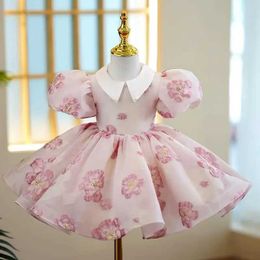 Christening dresses Baby Baptist Dress Birthday Party Childrens Princess Flower Girl Wedding Easter Eid Q240507