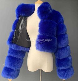 Women039s Fur Faux Fur HJQJLJLS 2022 NEW Women Stand Collar Crop Faux Fur Coat Female Winter Thick Warm Fluffy Long Sleeve Shor3862027