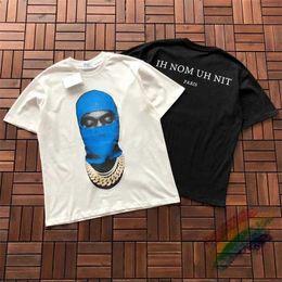 Men's T-Shirts Blue Mask Man Paint IH NOM UH NIT Paris T-Shirt Men Women High Quty Loose Black White Short Slve T240508