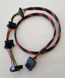 PC DIY Tt TR2 RX 850W ATX MOD 8Pin to 4 4Pin IDE Molex Power Supply Cable Cord 18AWG Wire Nylon Net Total 80cm3114292