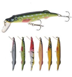 Freshwater Floating Swimming Fishing lure 6Colors 6g 85cm Minnow Swimbaits Lifelike Fish Slender body WALKDOG Bait2953310