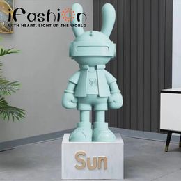 Trendy Decorations 35cm Rabbit Figurine Statue Cartoon Ornaments Sculpture Desktop Cute Home Interior Decor Bedroom Gift Boy 240507