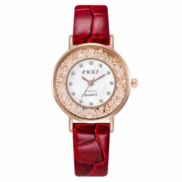 Round double-layer Rhinestone watch womens simple style small temperament and girls watches dial