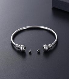 IJB5117 NEWEST Women Fashion Bracelet Double Ball Memorial Urn For Ashes of loved One Cremation Jewellery Bangle Keepsake Gifts5709151