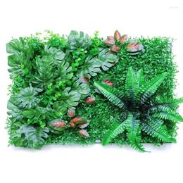 Decorative Flowers Artificial Grass Wall Decor Backdrop Sun Protected Boxwood Panels Fence Greenery Walls Privacy For Outdoor