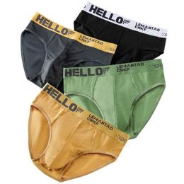 Underpants 4Pcs Men Briefs Breathable Men Sexy Underwears Phnom Penh Mens Bodysuit Underpants Male Comfortable Underpants Y240507