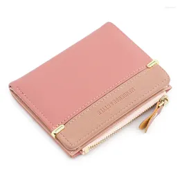 Wallets Women's Wallet Short Pink Coin Purse Fashion For Woman Card Holder Small Ladies Female Hasp Mini Clutch Girl