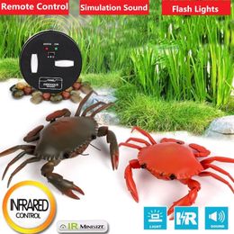 Smart Intelligent RC Robot crab Toy With eye flash light simulation sound Model high design classic toy 240506