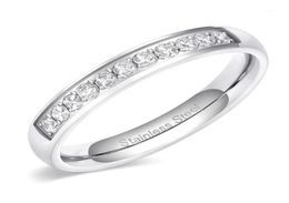 Wedding Rings 35mm Women Half Eternity Bands For Female Stainless Steel Cubic Zirconia Band Whole Size 4122407918