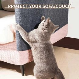 Cat Beds Furniture Anti cat scratch sofa self-adhesive carpet sofa cat drawer box felt fabric can be trimmed scraper toy d240508