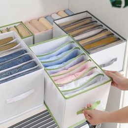 Storage Bags Closet Organizer Jeans Box Wardrobe Clothes With Compartments Socks Underwears Bras