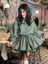 Casual Dresses Clacive Fashion Loose Print 2 Piece Sets Women Outfit Elegant Long Sleeve Shirt With High Waist Pleated Mini Skirts Set