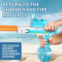 Sand Play Water Fun Electric Gun Large Capacity Long Range Repeating Pistol Automatic Summer Blaster Sprinkler Toys for Boys 240417 Q240408