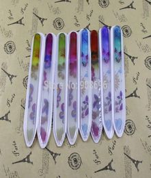 WHOLE 20PCS PRINTING FLOWER GLASS NAIL FILES CRYSTAL NAIL BUFFER NAIL CARE 55quot 14CM 8923622